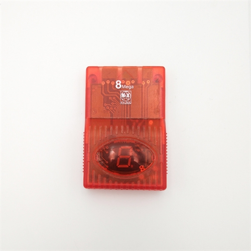 Uoriginalt Memory Card - Clear Rød - Playstation 1 Tilbehør (Genbrug)
